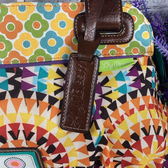 LILY BLOOM BRIGHT FLORAL MULTICOLOR HAND SHOULDER BAG SPRING SUMMER PURSE GUC - Picture 10 of 10